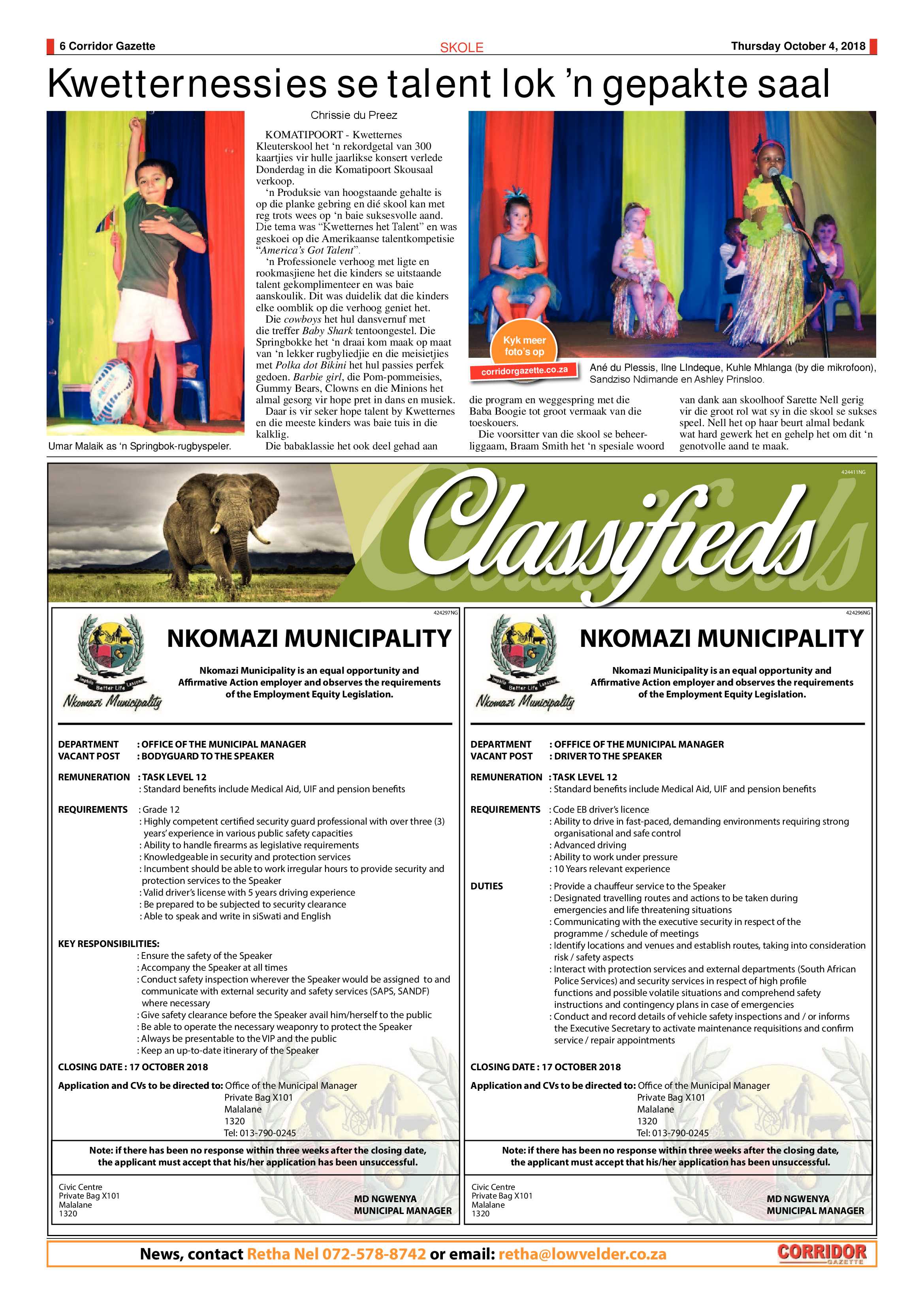 Corridor Gazette 4 October 2018 page 6