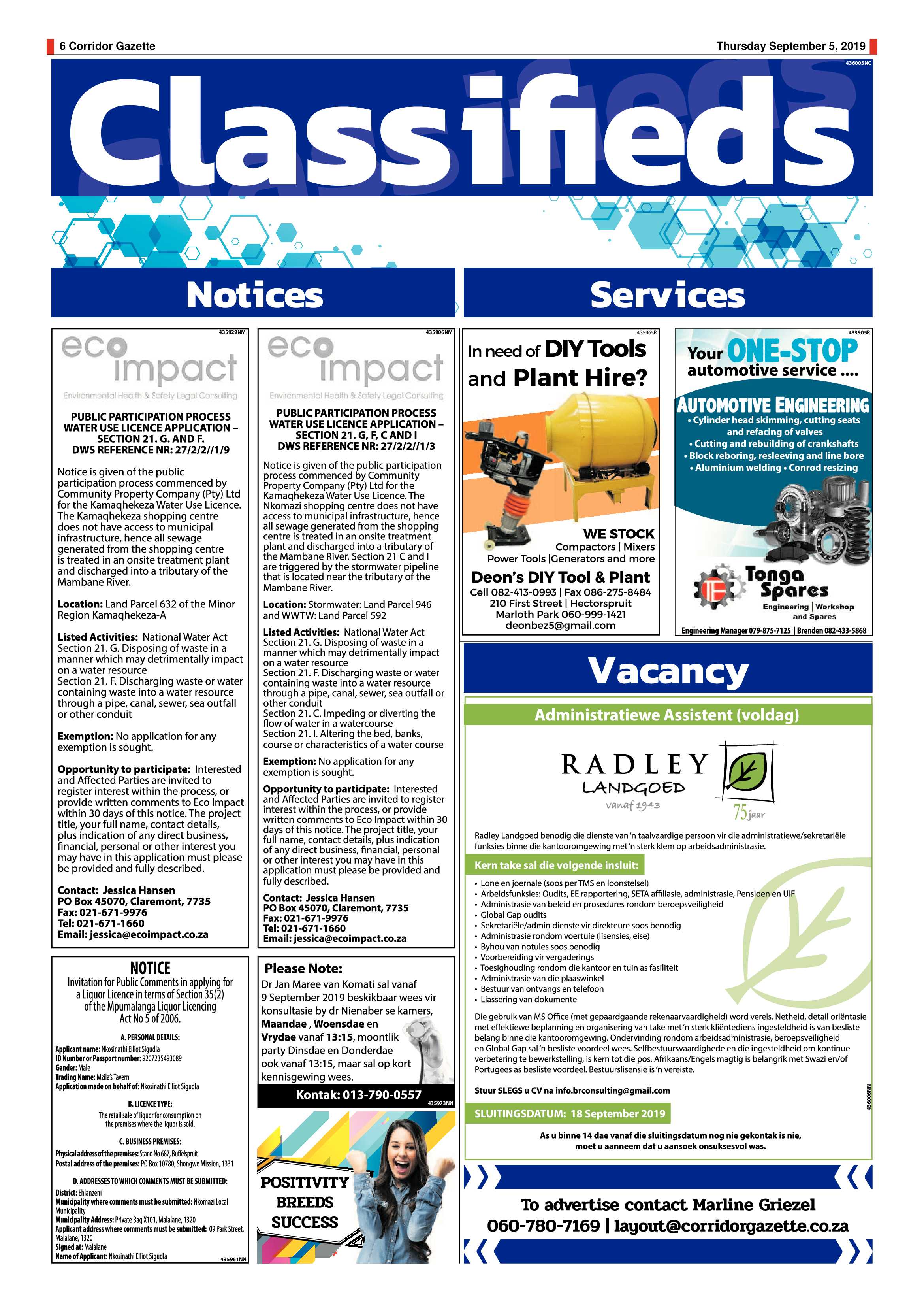 Corridor Gazette 5 September 2019 page 6