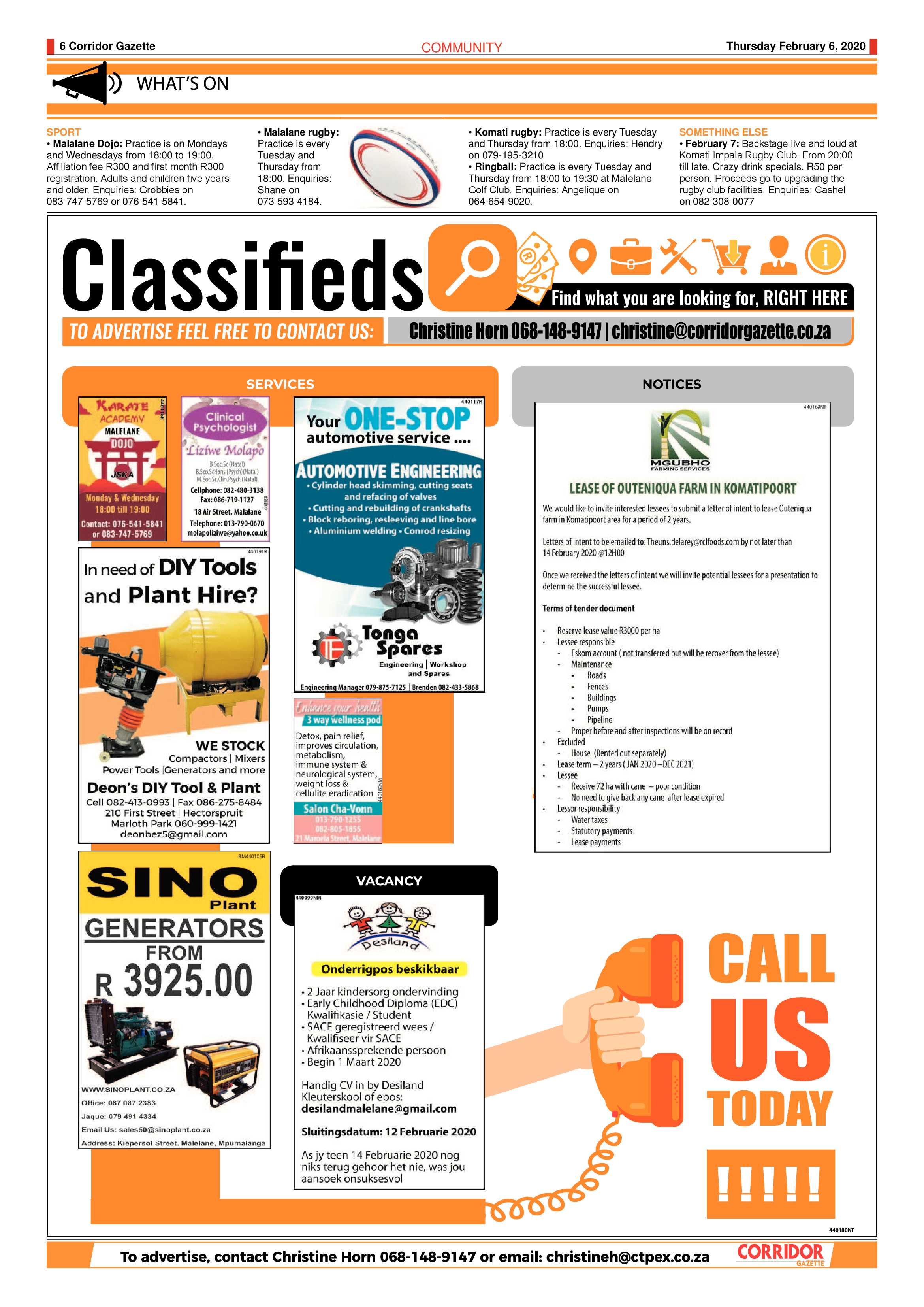 Corridor Gazette 6 February 2020 page 6
