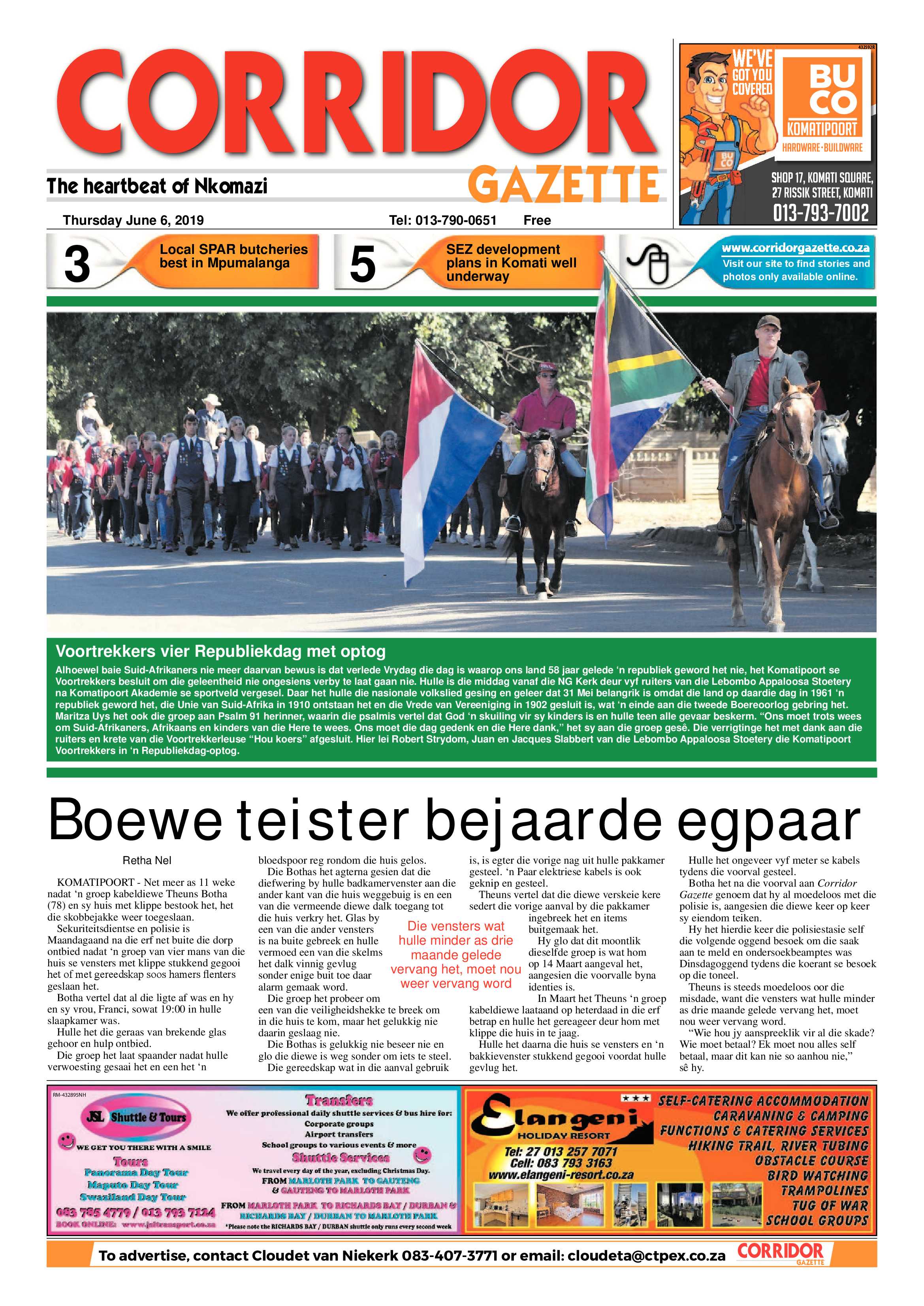 Corridor Gazette 6 June 2019 page 1