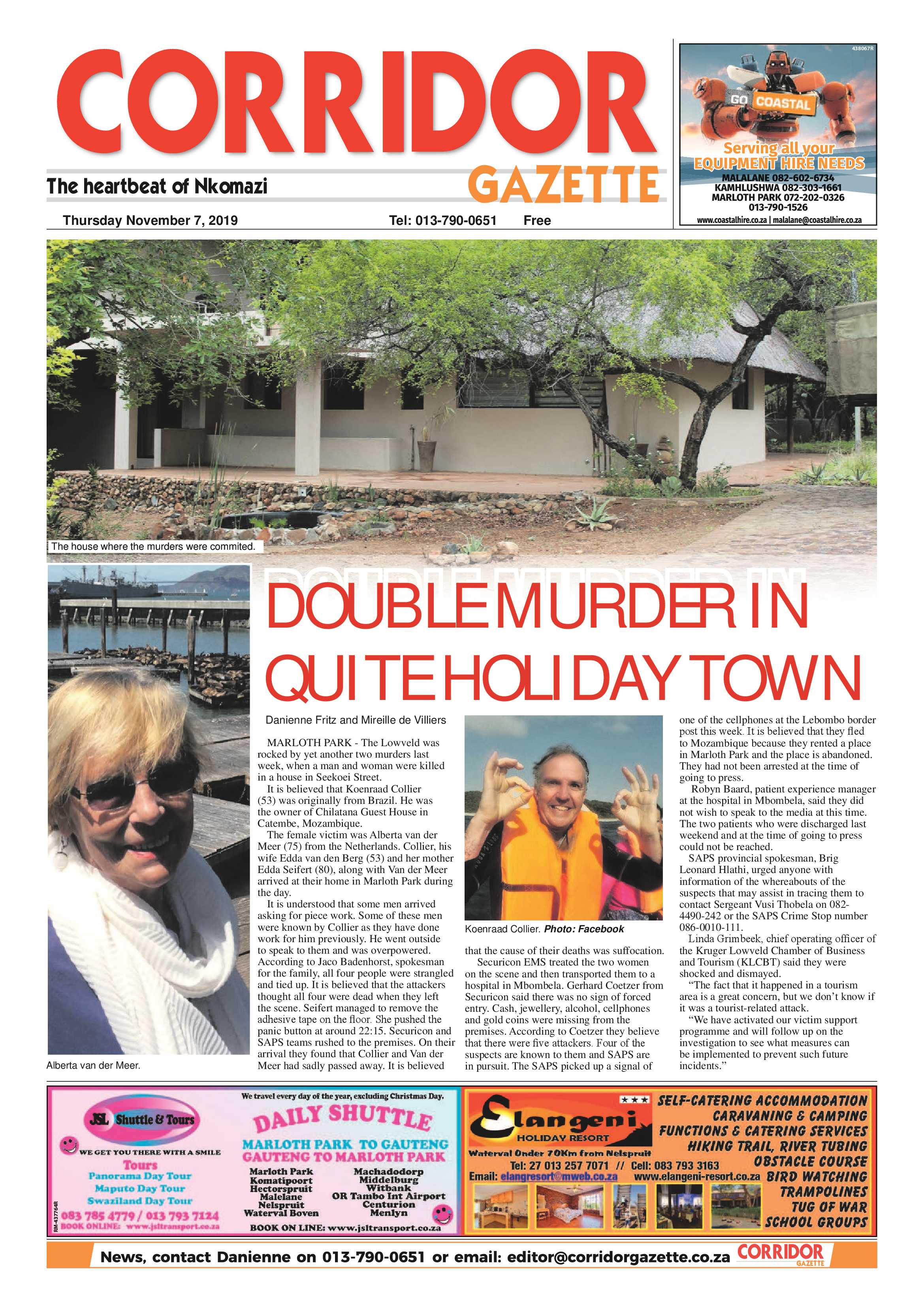 Corridor Gazette 7 November 2019 page 1