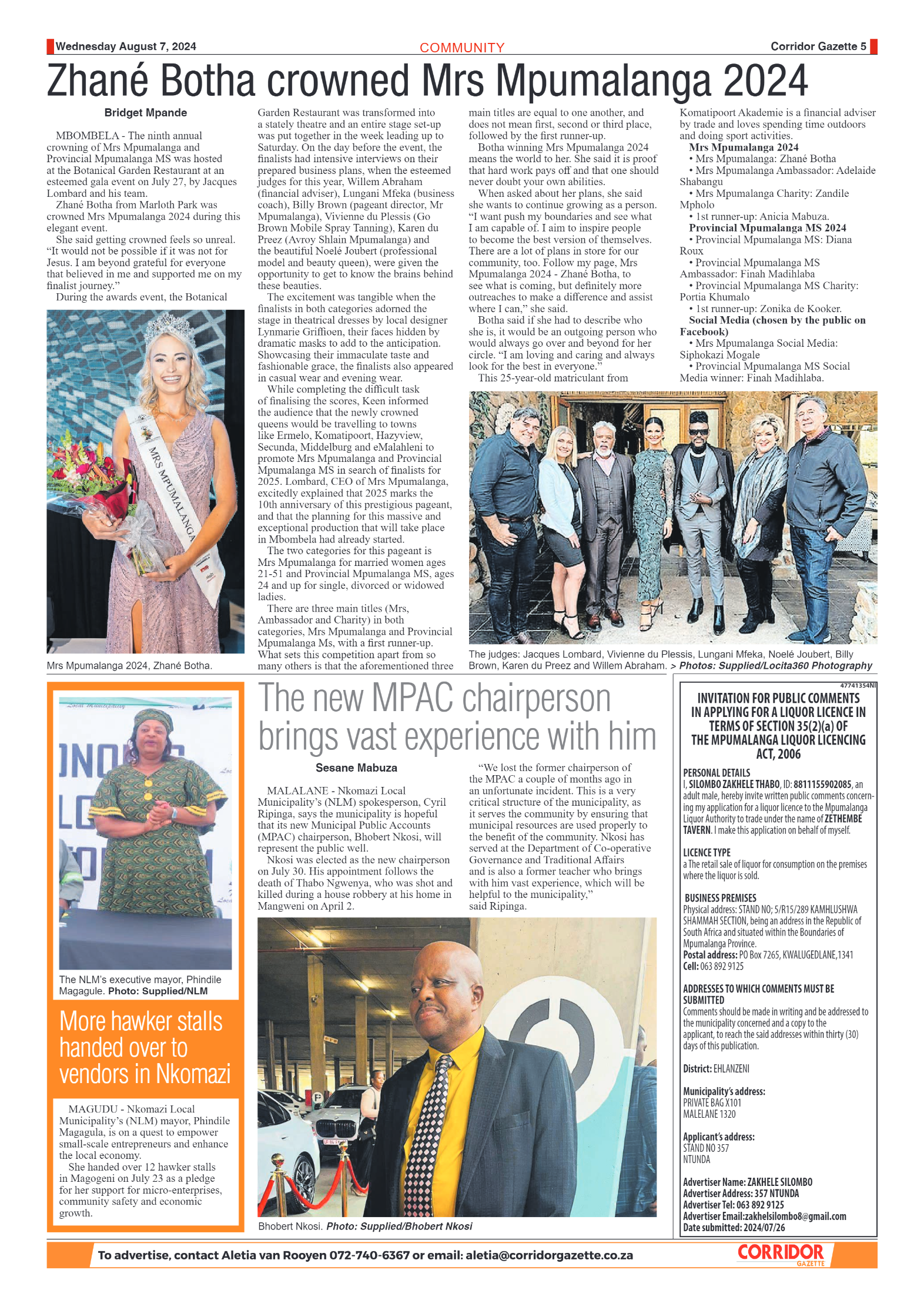 Corridor Gazette 7 August 2024 page 5