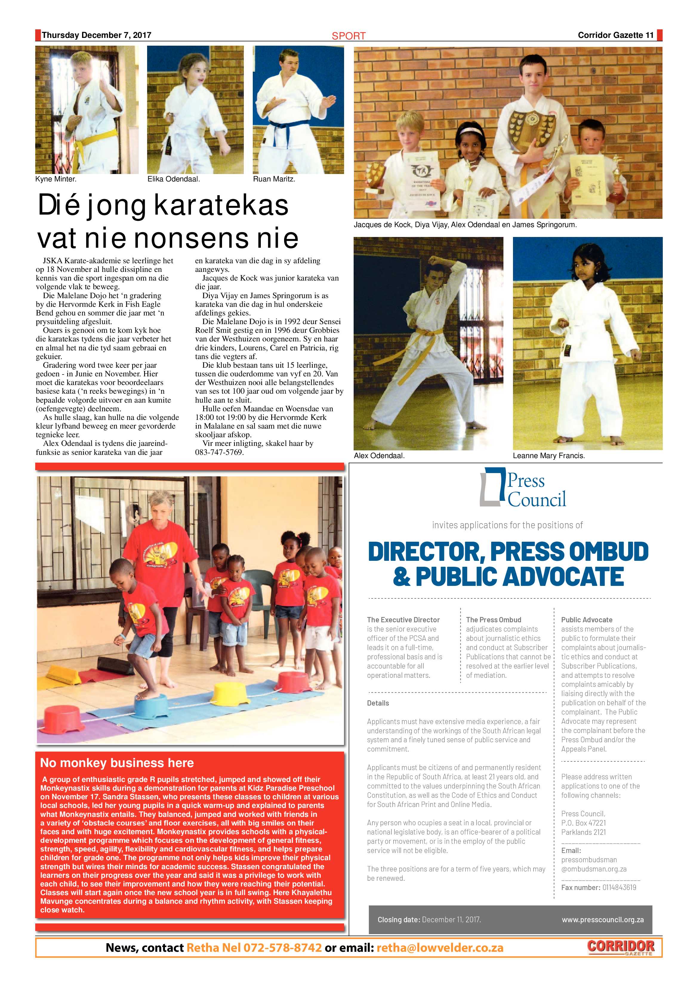 Corridor Gazette 7 December 2017 page 11