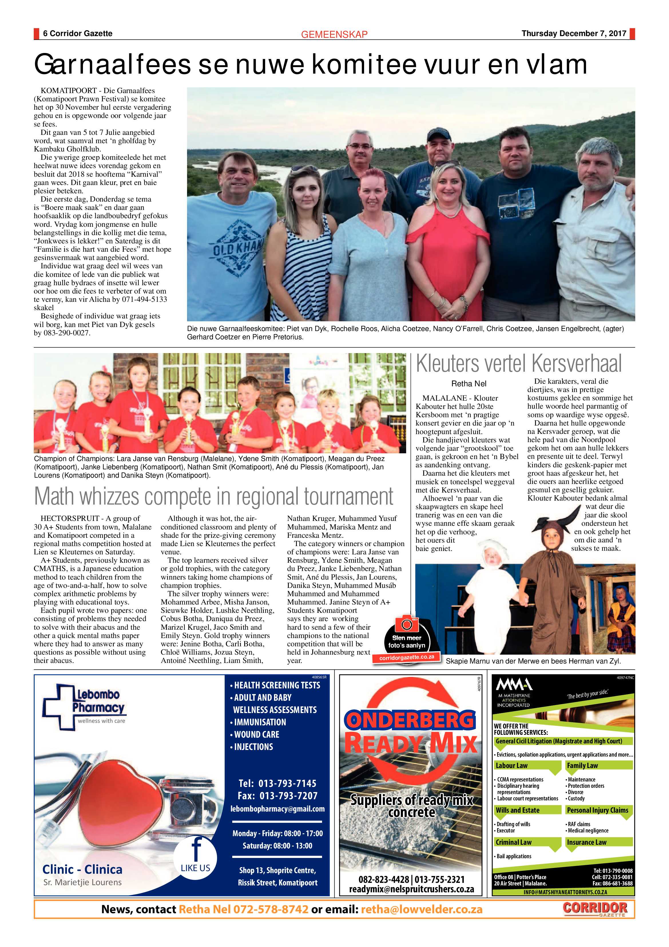 Corridor Gazette 7 December 2017 page 6