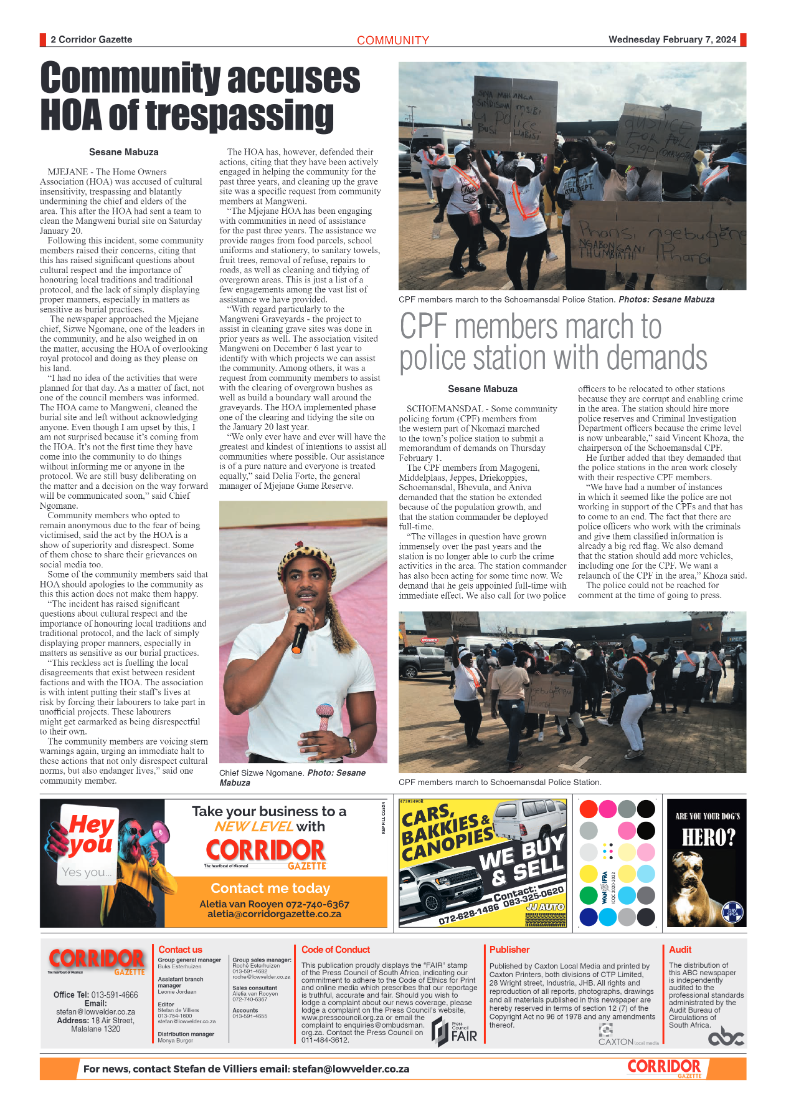 Corridor Gazette 7 February 2024 page 2