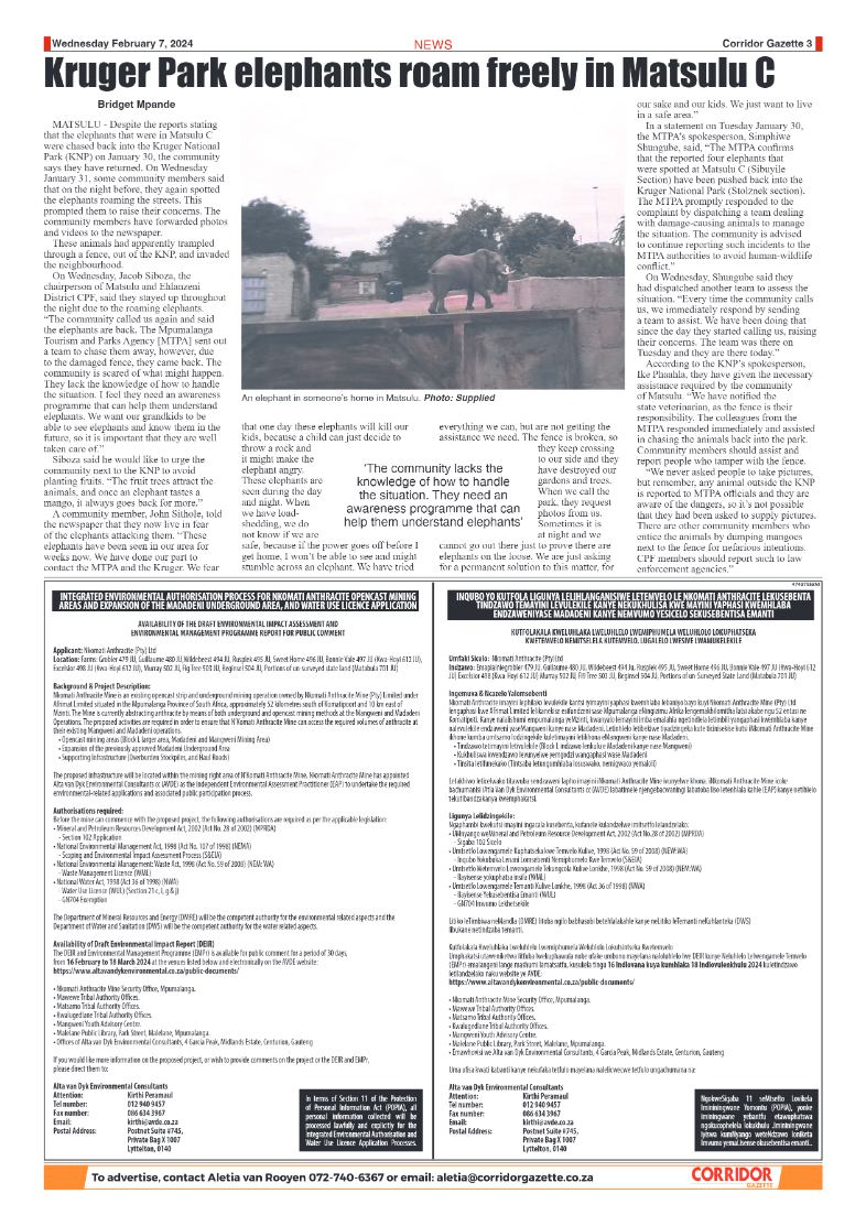 Corridor Gazette 7 February 2024 page 3