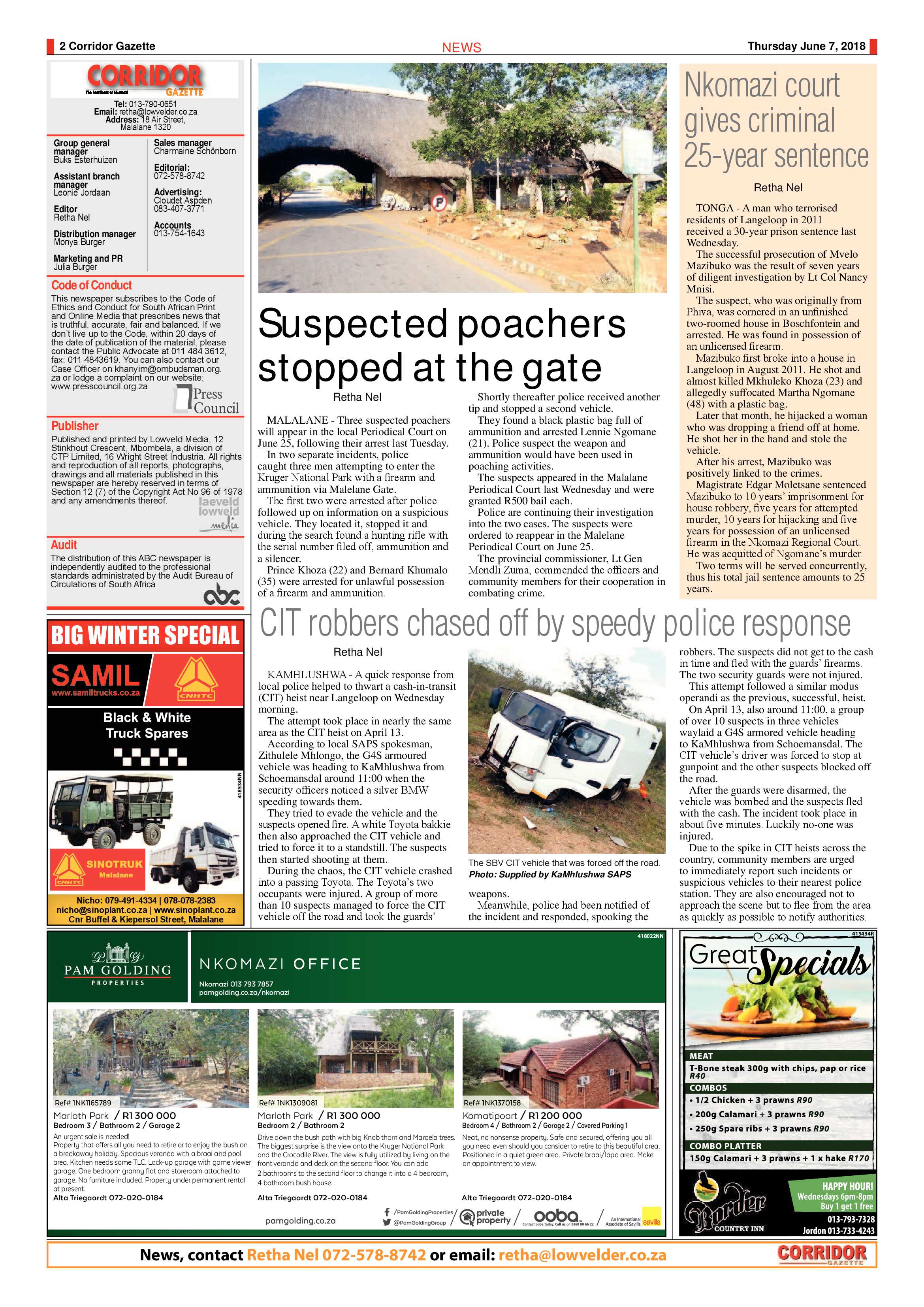 Corridor Gazette 7 June 2018 page 2