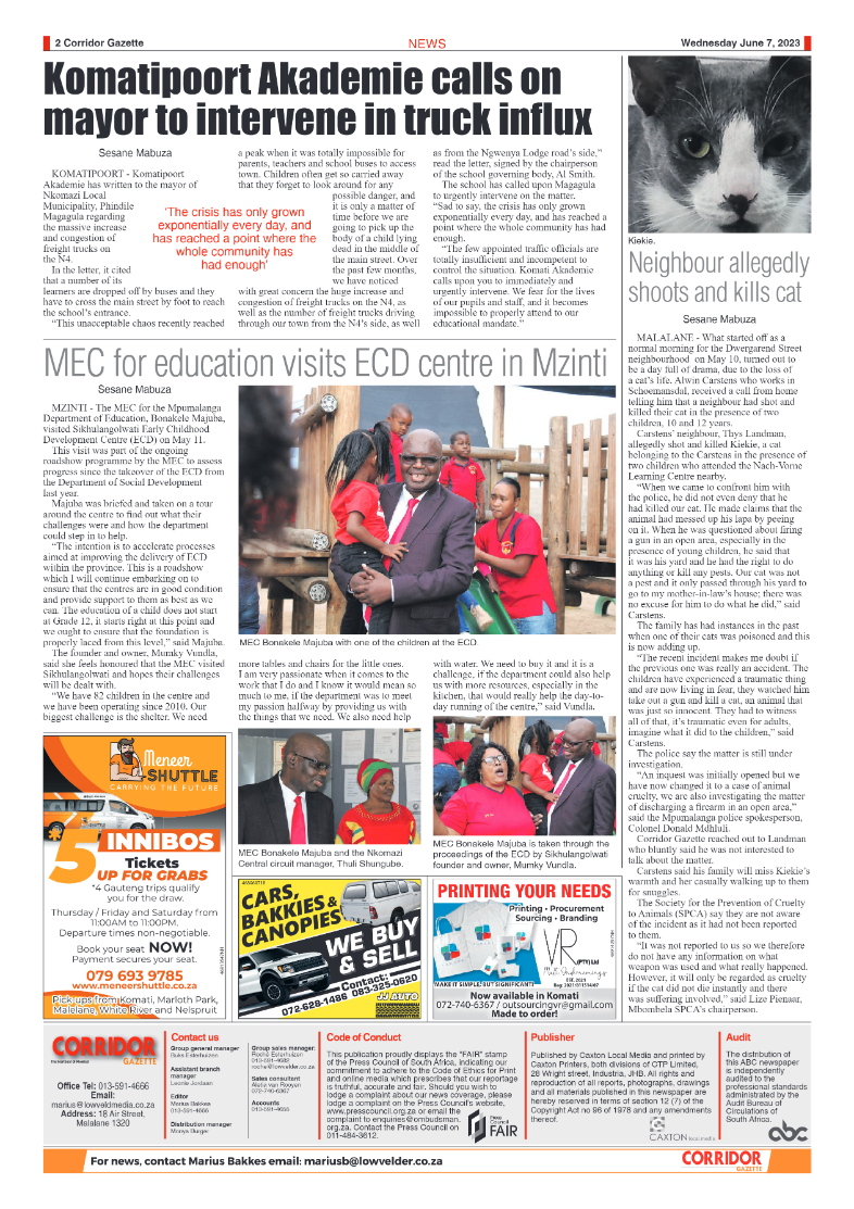 Corridor Gazette 7 June 2023 page 2