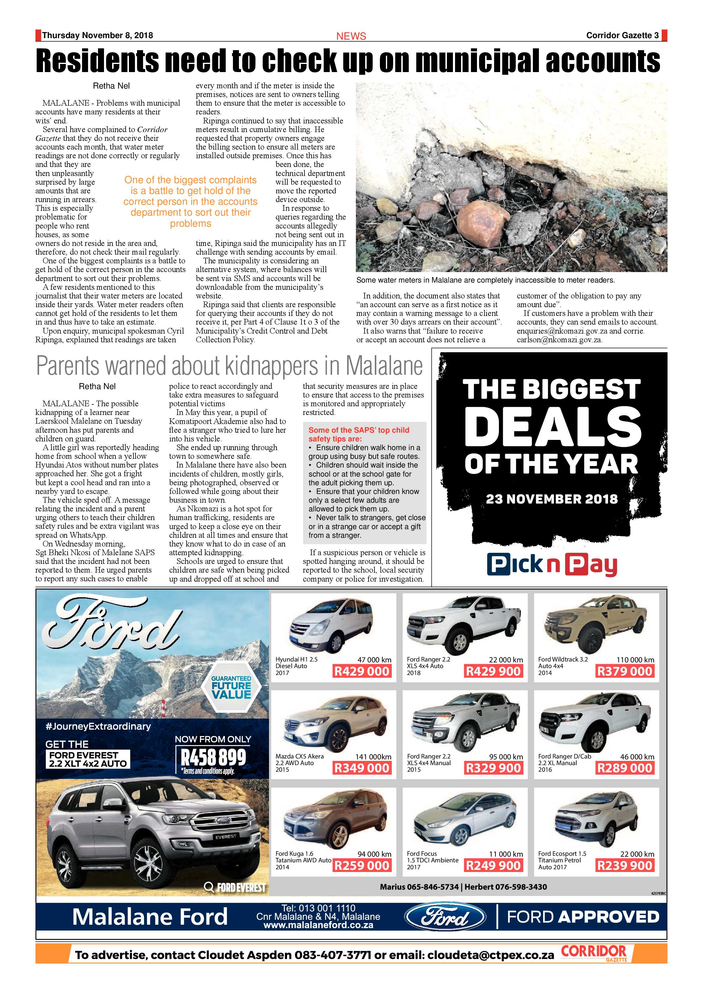 Corridor Gazette 8 November 2018 page 3