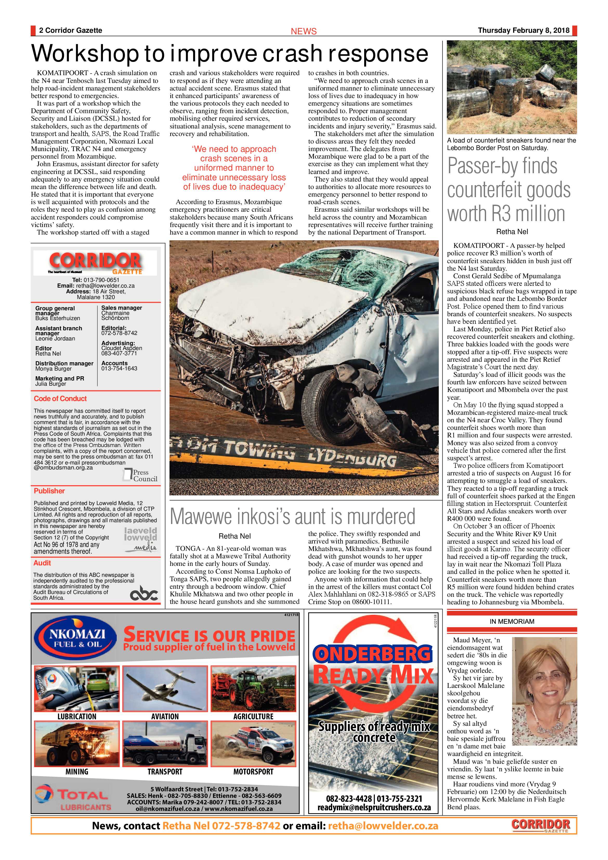 Corridor Gazette 8 February 2018 page 2