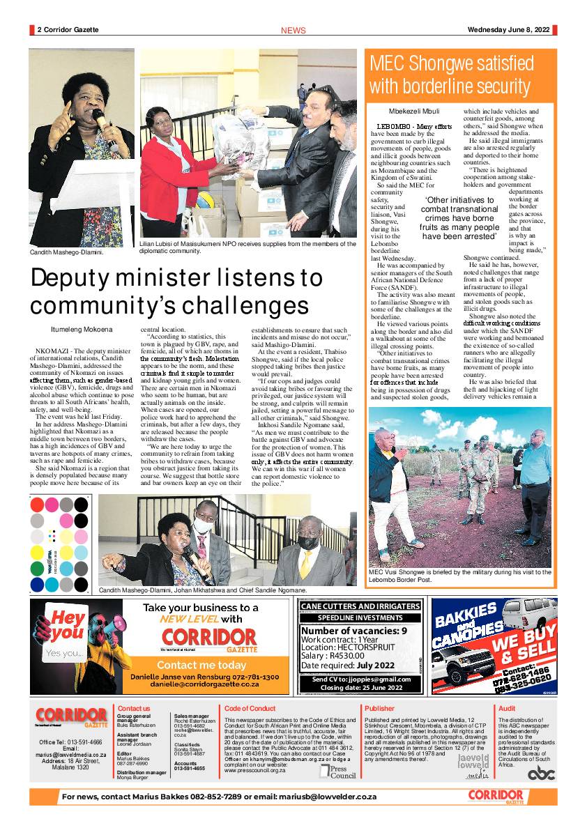 Corridor Gazette 8 June 2022 page 2