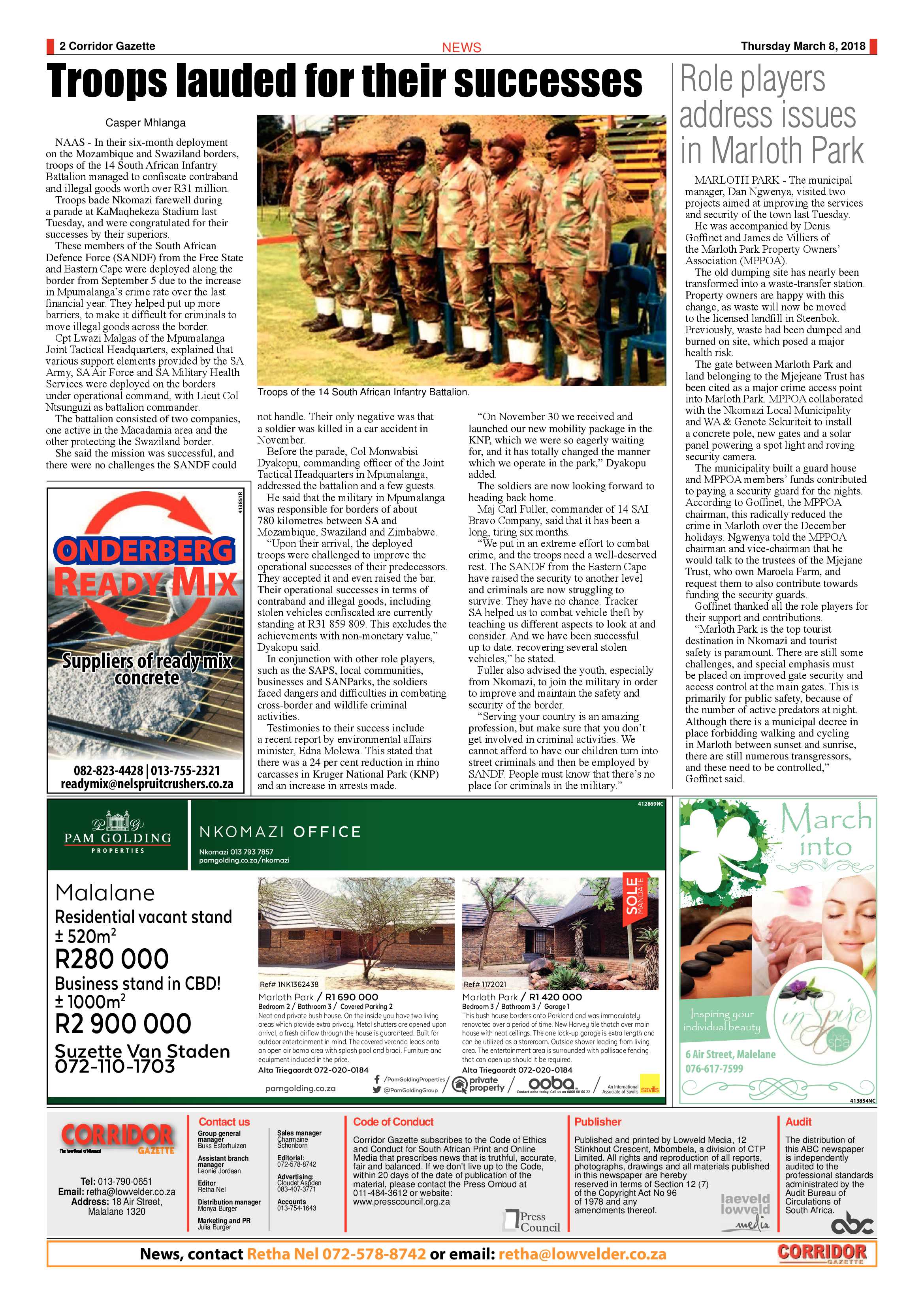Corridor Gazette 8 March 2018 page 2