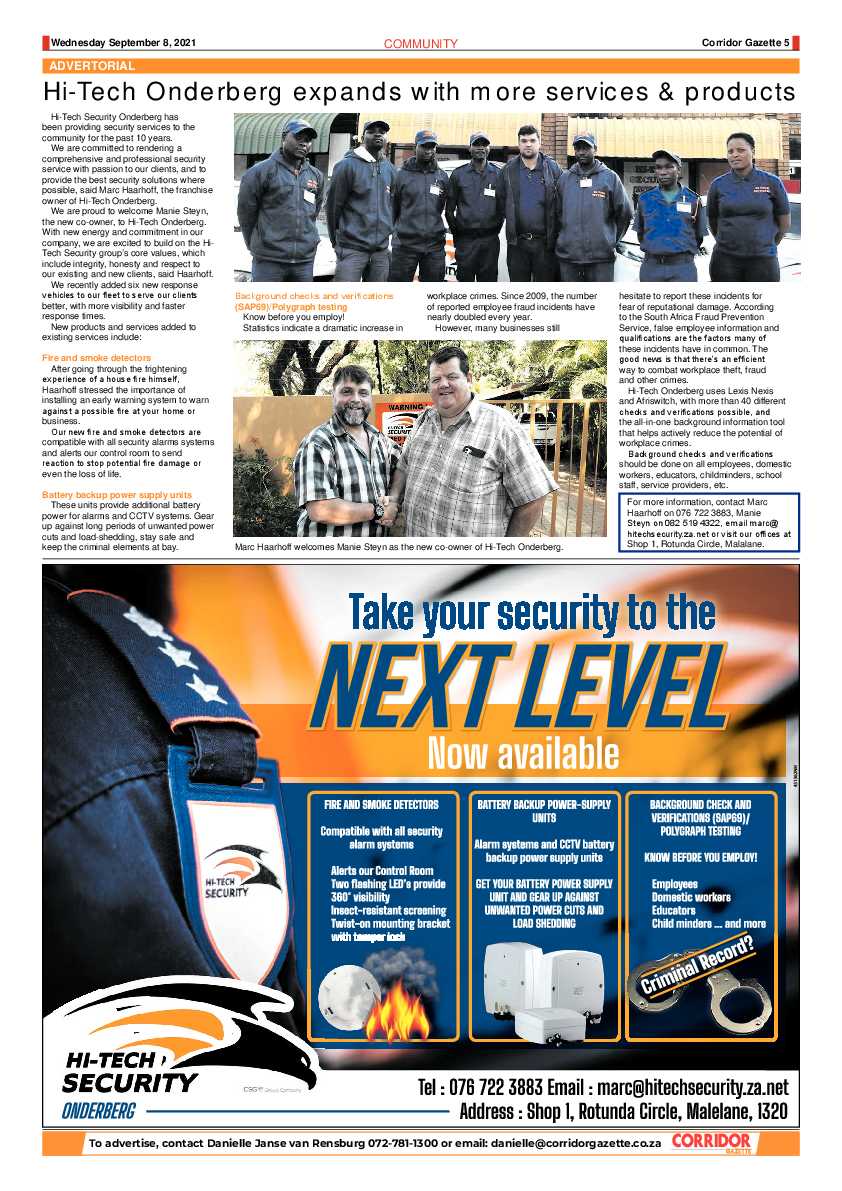 Corridor Gazette 8 September 2021 page 5