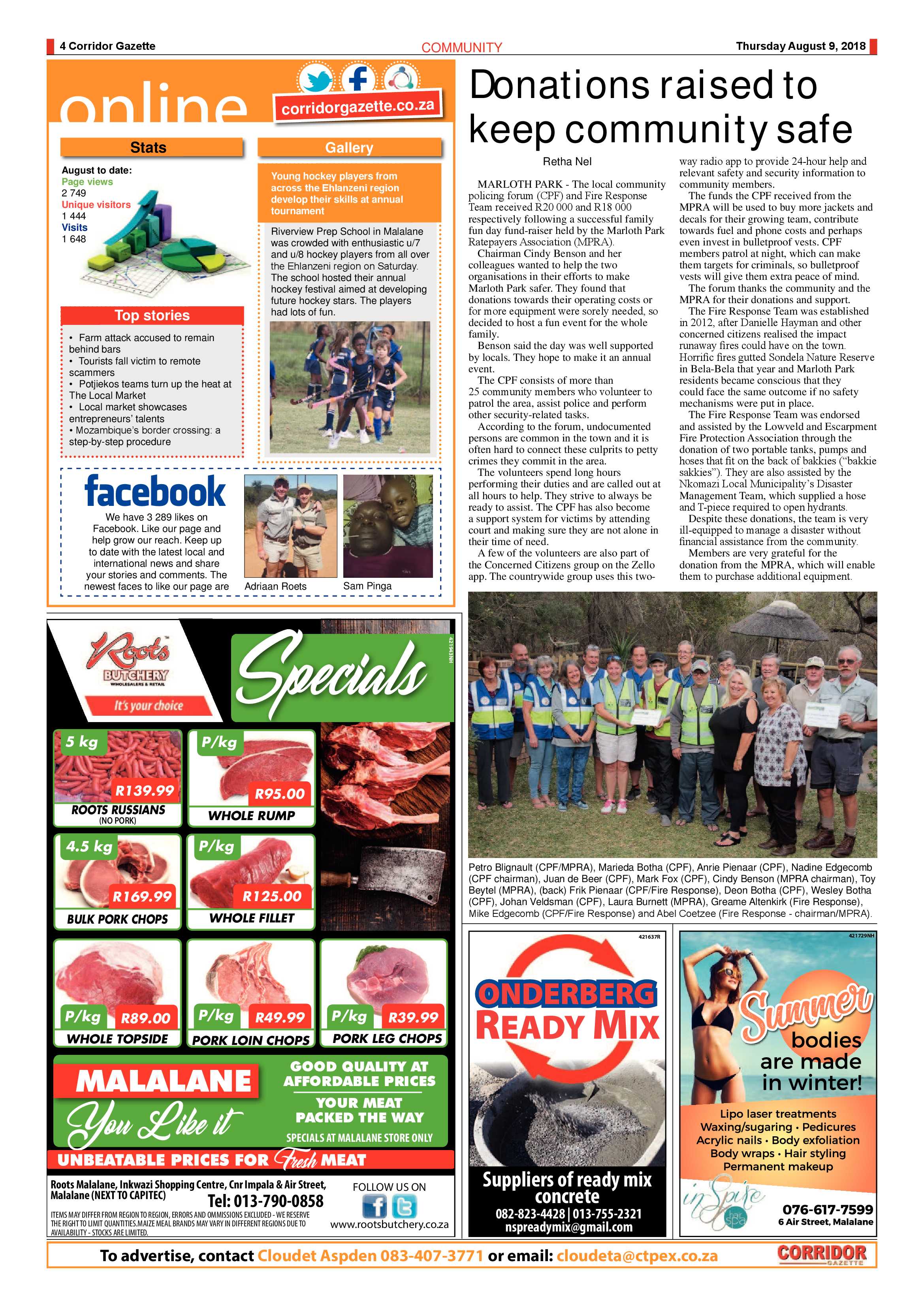 Corridor Gazette 9 August 2018 page 4