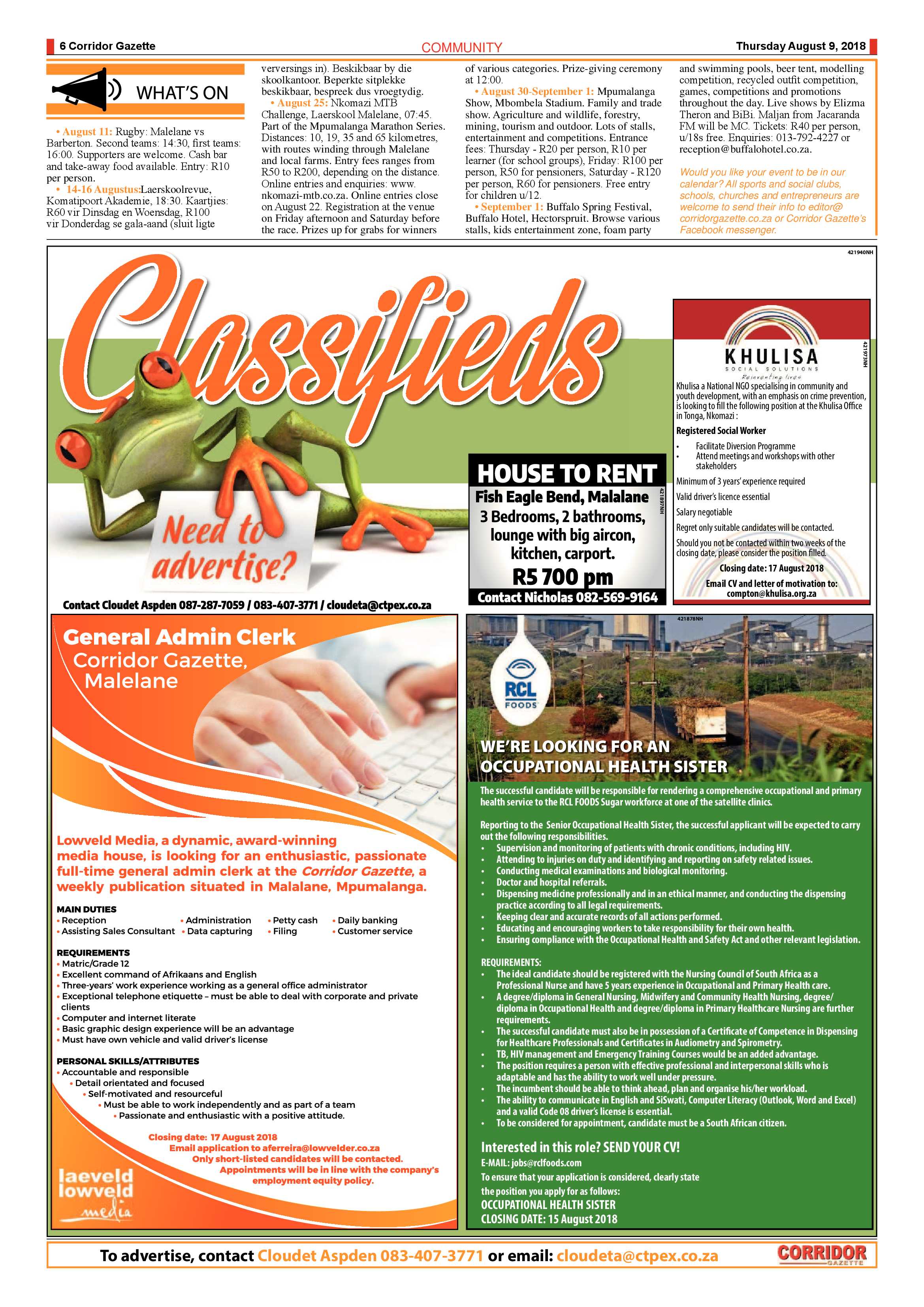 Corridor Gazette 9 August 2018 page 6