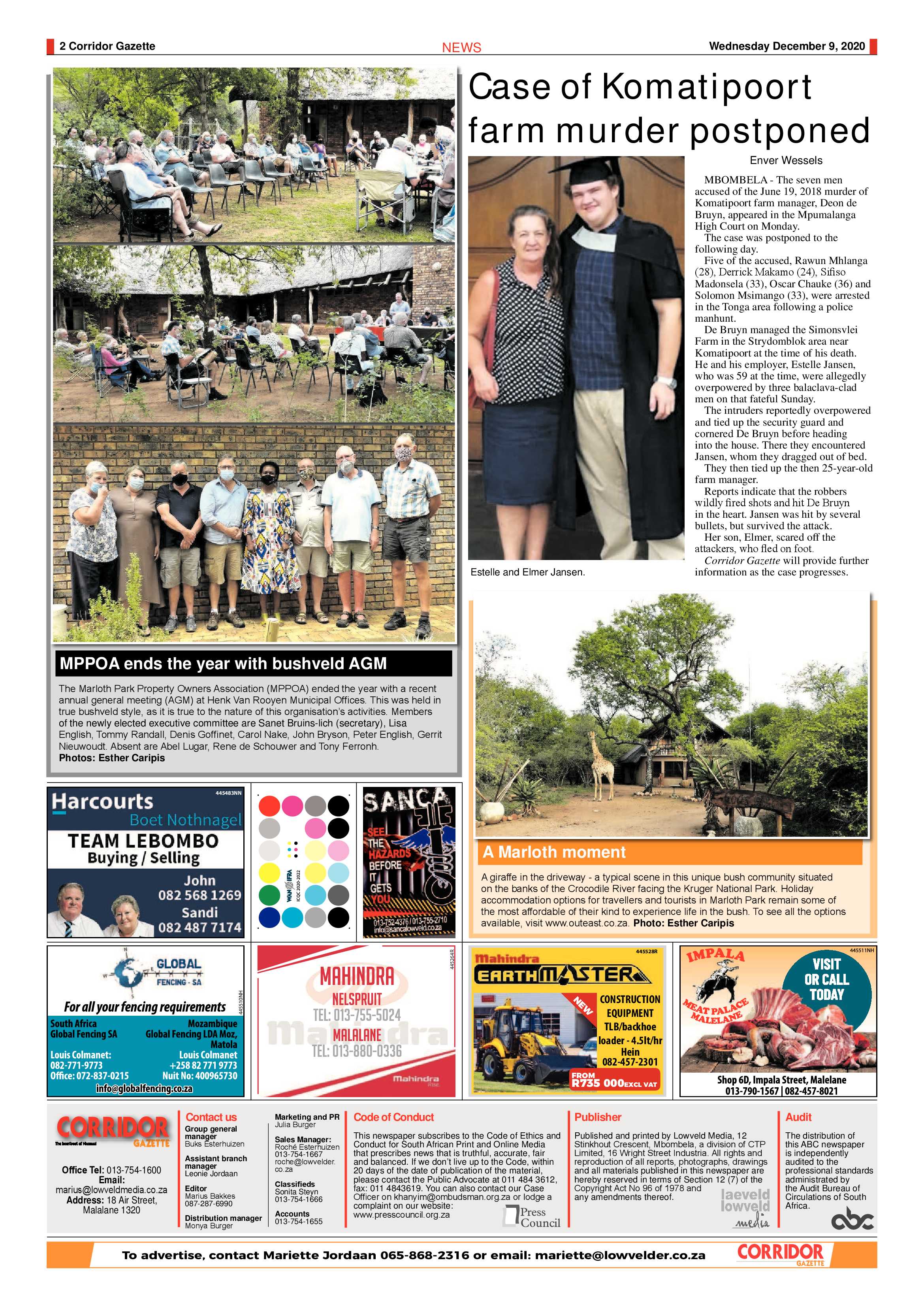 Corridor Gazette 9 December 2020 page 2