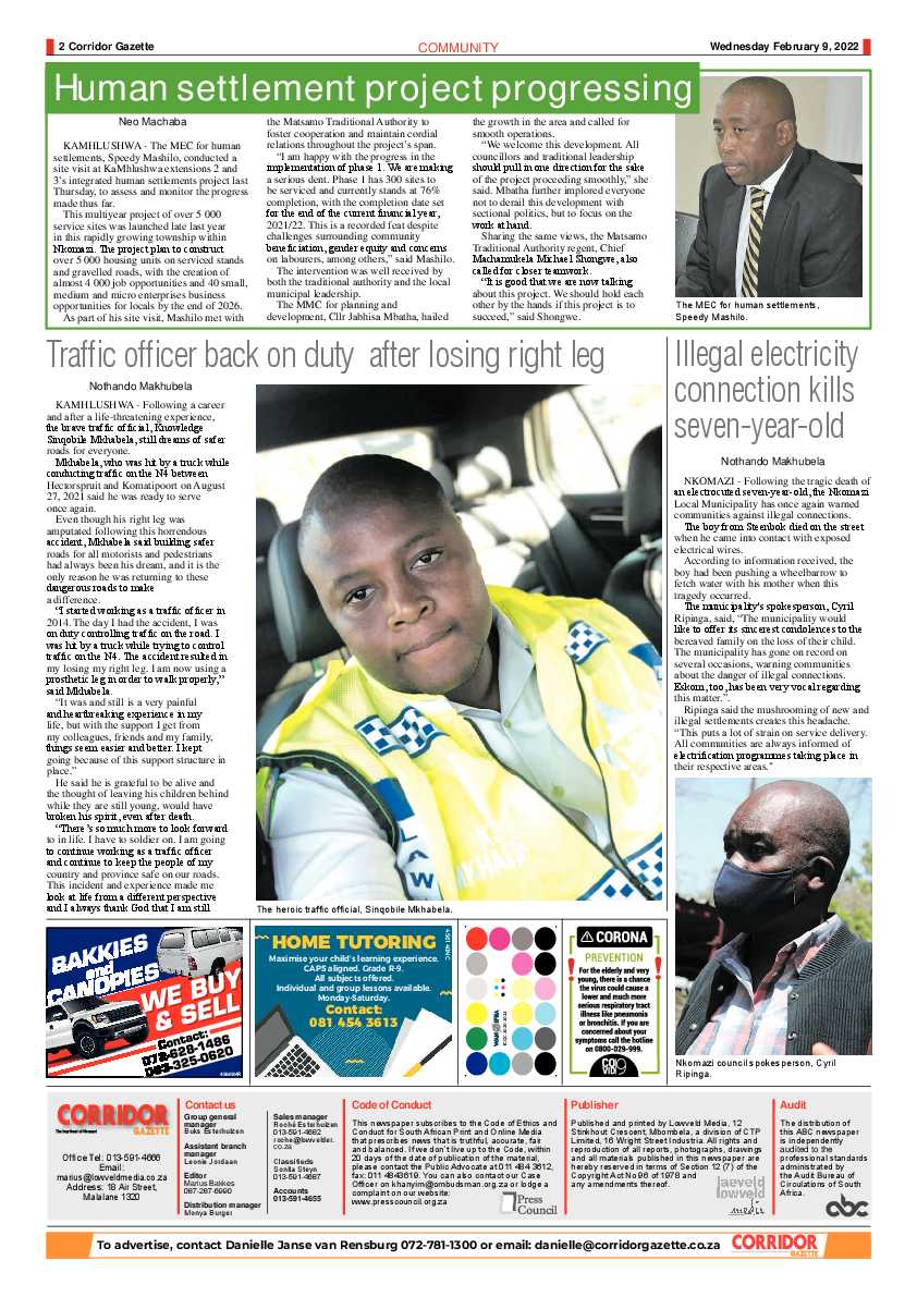 Corridor Gazette 9 February 2022 page 2