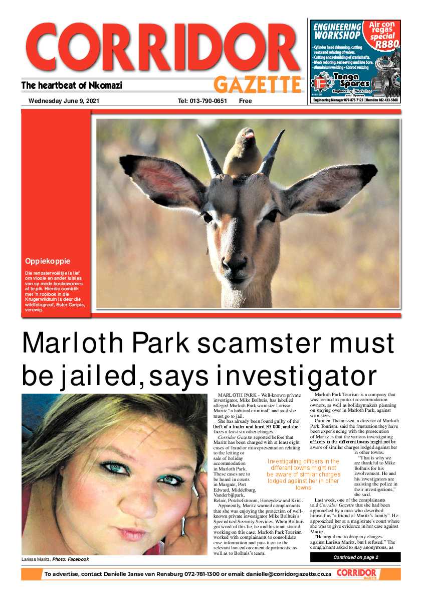 Corridor Gazette 9 June 2021 page 1