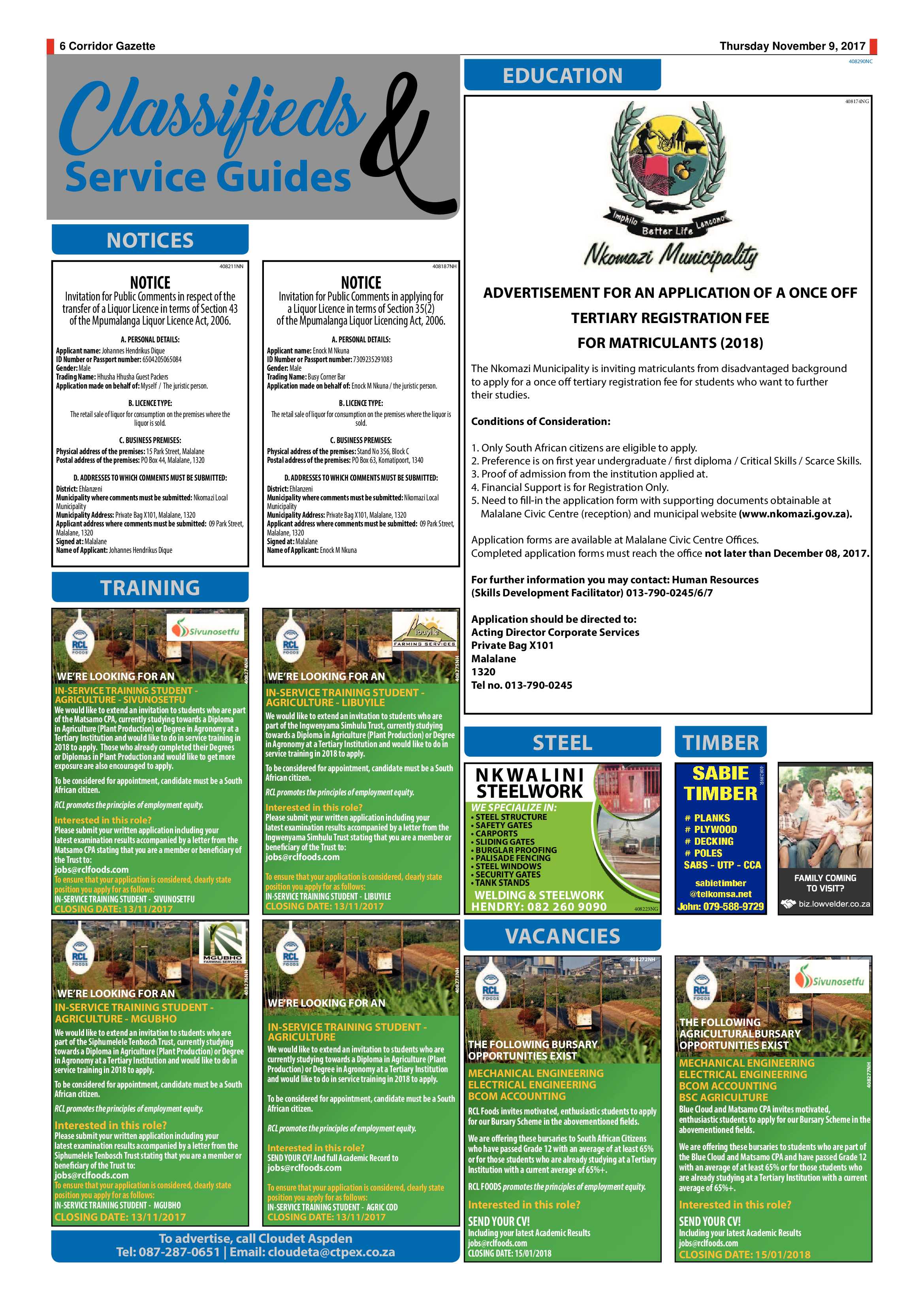 Corridor Gazette 9 November 2017 page 6