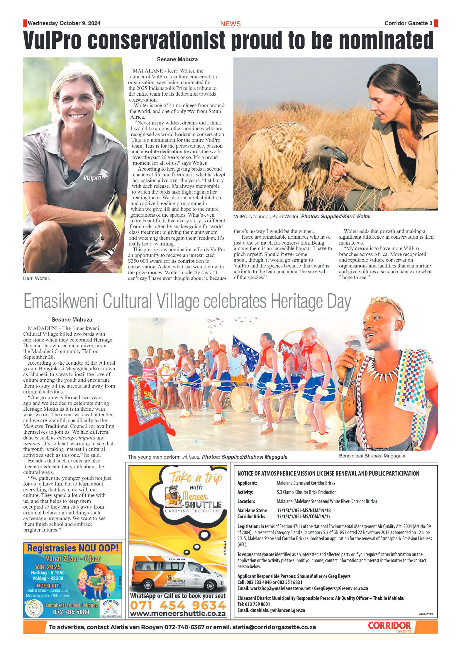 Corridor Gazette 9 October 2024 page 3