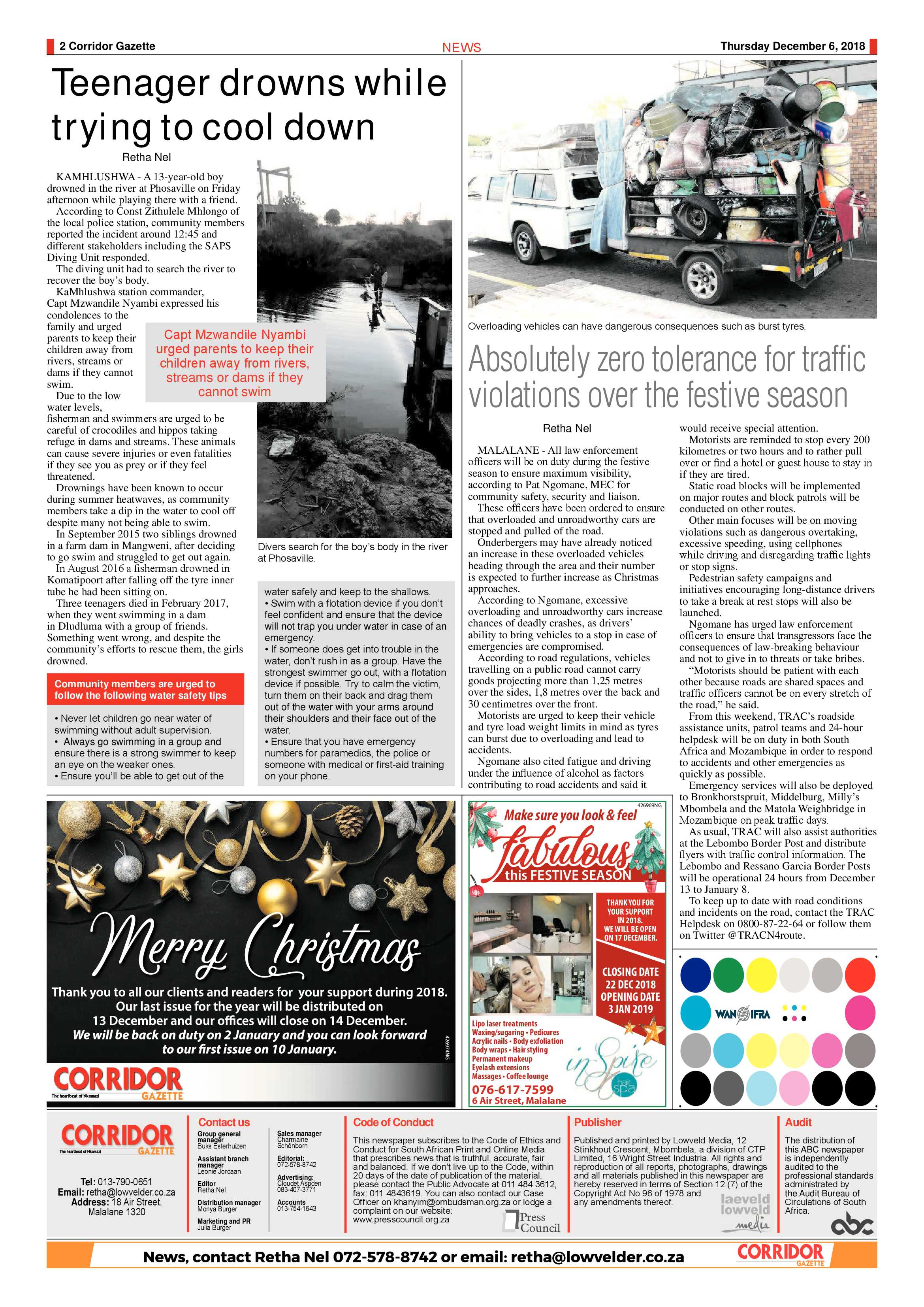 Corridor Gazette 6 December 2018 page 2