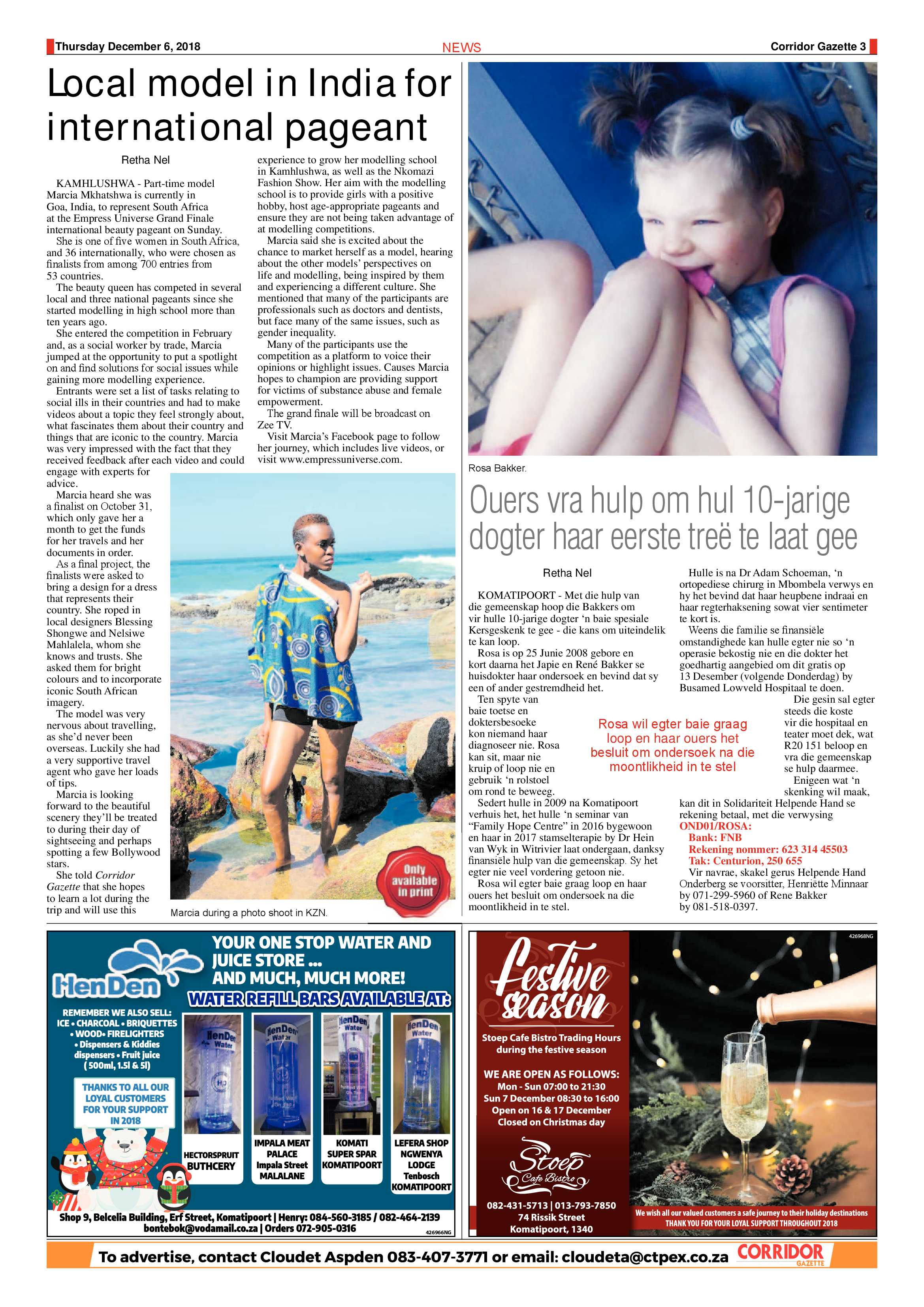 Corridor Gazette 6 December 2018 page 3