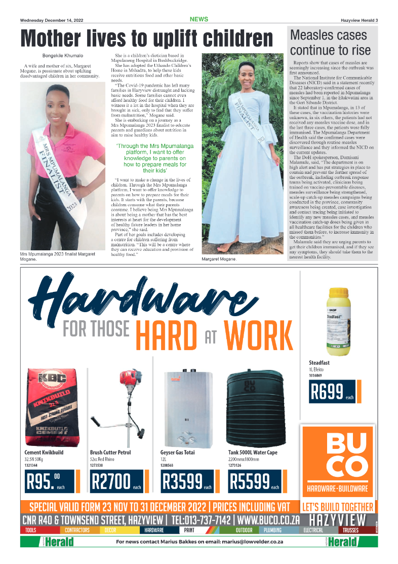 Hazyview Herald 14 December 2022 page 3