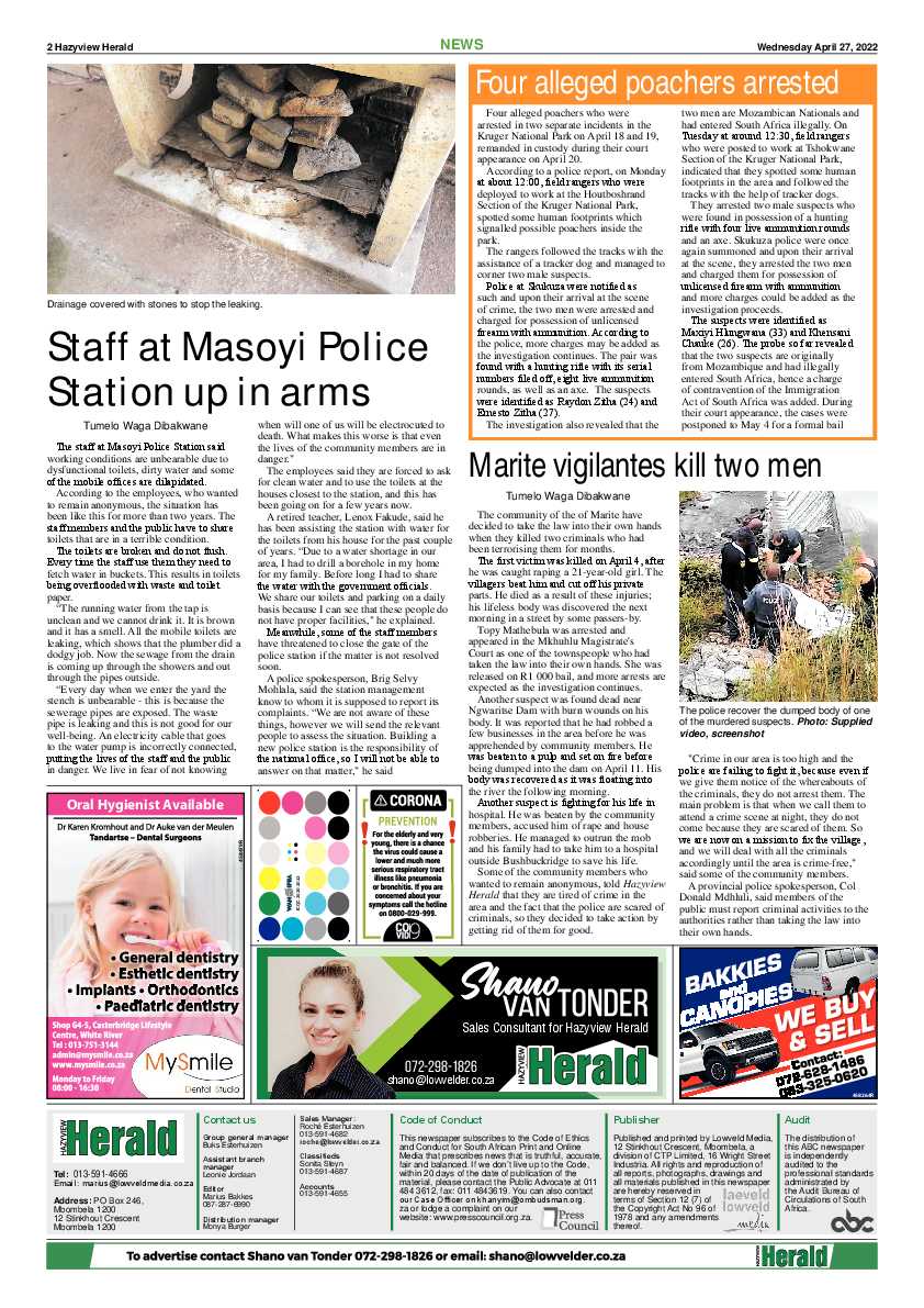Hazyview Herald 27 April 2022 page 2