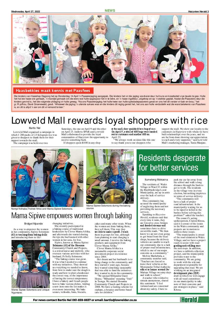 Hazyview Herald 27 April 2022 page 3