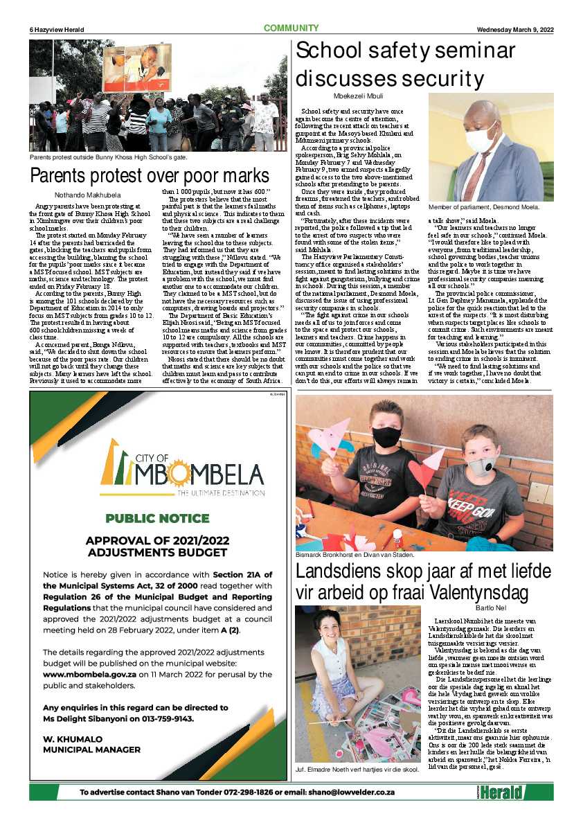 Hazyview Herald 9 March 2022 page 6