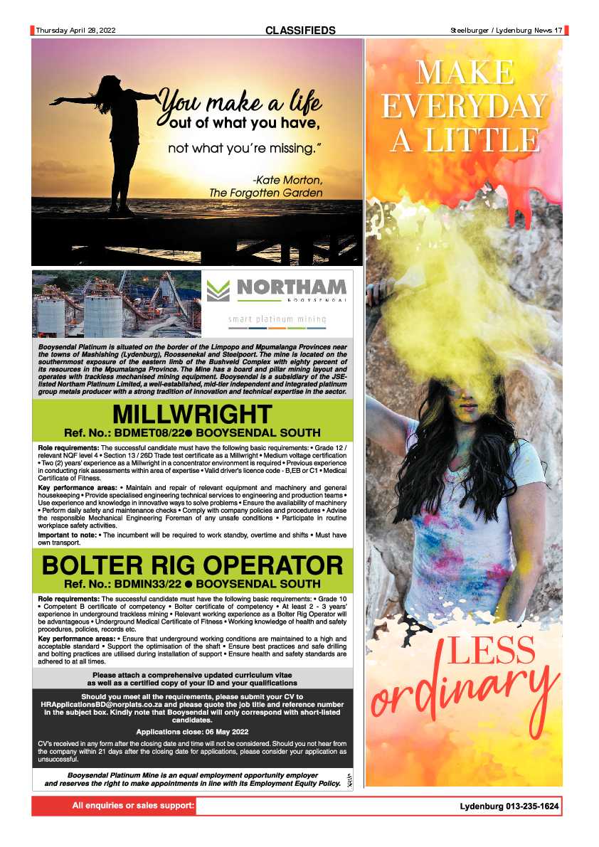 Steelburger News 28 April 2022 page 17