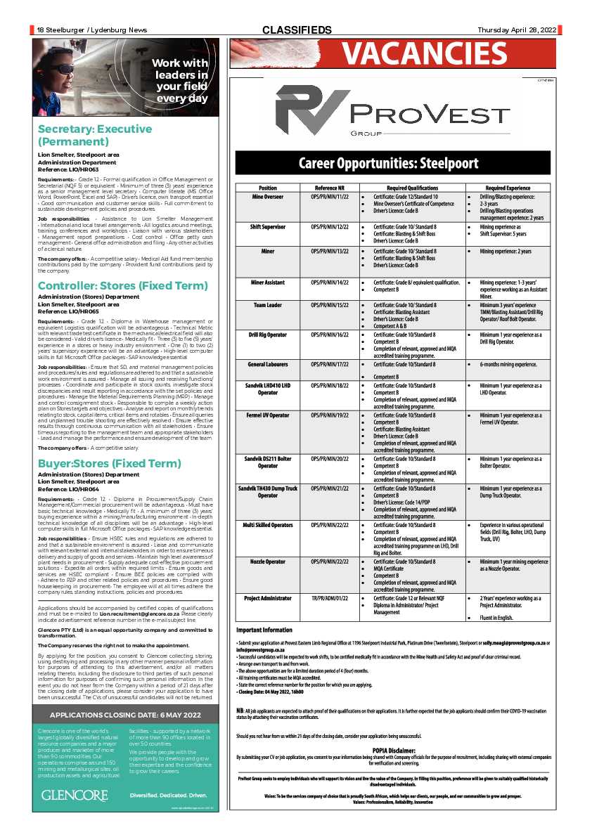 Steelburger News 28 April 2022 page 18